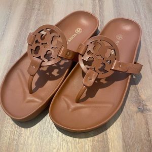 Tory Burch Miller Cloud Calf Leather Sandals